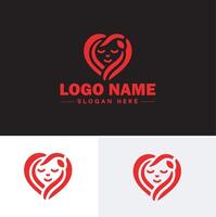 Herz Logo Valentinsgrüße Tag Vektor Kunst Symbol Grafik zum Gesundheit Symbol Herz Logo Vorlage