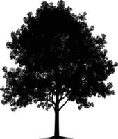 ai generiert Silhouette Baum Natur schwarz Farbe nur vektor