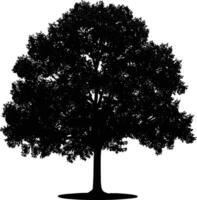 ai generiert Silhouette Baum Natur schwarz Farbe nur vektor