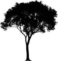 ai generiert Silhouette Baum Natur schwarz Farbe nur vektor