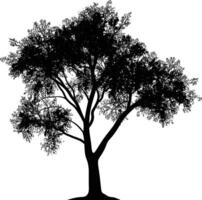 ai generiert Silhouette Baum Natur schwarz Farbe nur vektor