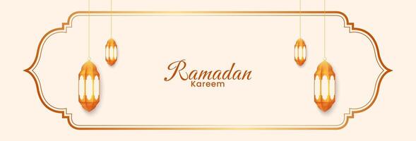 ramadan kareem islamic horisontell baner. illustration vektor