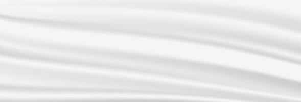 grau wellig Stoff Hintergrund. abstrakt grau Weiß Satin- Textur. Vektor Illustration