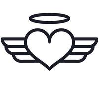 fliegend Herz mit Flügel zum Valentinstag Symbol vektor