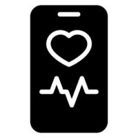 Gesundheit App Glyphe Symbol vektor