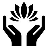 Symbol für Meditationsglyphe vektor