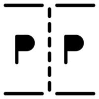 Parkplatz-Glyphe-Symbol vektor