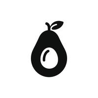 Avocado Symbol isoliert auf Weiß Hintergrund vektor