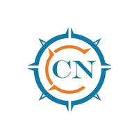 cn Brief Design. cn Brief Technologie Logo Design auf ein Weiß Hintergrund vektor