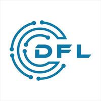 dfl brev design. dfl brev teknologi logotyp design på en vit bakgrund. vektor