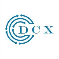 dcx Brief Design. dcx Brief Technologie Logo Design auf Weiß Hintergrund. vektor