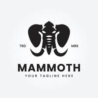 mammut huvud logotyp design vektor illustration mall