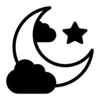 måne ikon ramadan, för infografik, webb, app, etc vektor