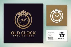 Antiquität alt Uhr mit Steampunk Stil zum Emblem Logo Design Inspiration vektor