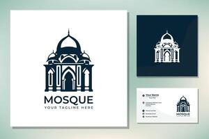 Moschee Silhouette Vektor Digital Kunst isoliert und Papier Kunst Stil