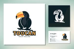 Tukan Vogel Maskottchen Logo Design vektor