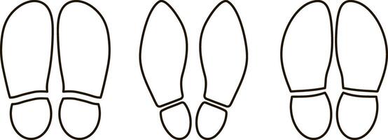 Fuß drucken Fuß Schuhe Symbol Mensch Fußabdruck Silhouette Fußpflege Reise barfuß vektor