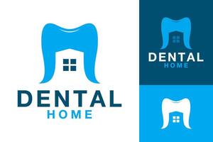 Dental Pflege Haus Gesundheit Logo Design vektor