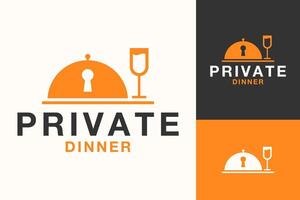 Privat Abendessen Essen Küche Logo Design vektor