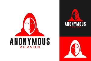 anonym person internet service logotyp design vektor