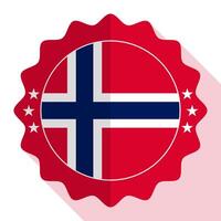 Norge kvalitet emblem, märka, tecken, knapp. vektor illustration.