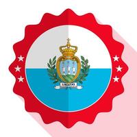 san Marino Qualität Emblem, Etikett, Zeichen, Taste. Vektor Illustration.