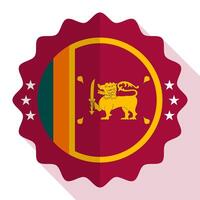 sri Lanka Qualität Emblem, Etikett, Zeichen, Taste. Vektor Illustration.