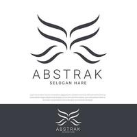 abstraktes Logo im Stil einer Wellenlinie, Vektorkurve und Logo-Design vektor