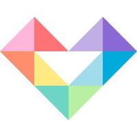 hjärta tecknad serie ikon i pixel stil vektor