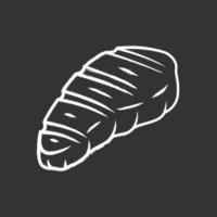 Fleisch Steak Kreidesymbol. Produkt der Metzgerei. Restaurant, Grillbar, Steakhouse-Menü. Landwirtschaft Fleisch. gegrillt, Grillgut. Fleisch kochen. isolierte vektortafelillustration vektor