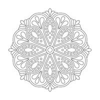 Blume friedlich Mandala Design zum Färbung Buch Seite vektor