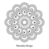 rotera blomma mandala design färg bok sida vektor fil