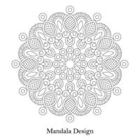 enkel blommig vuxen mandala design färg bok sida vektor fil