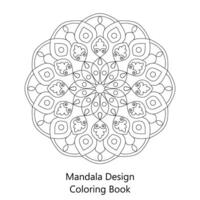 enkel blommig runda mandala vektor design