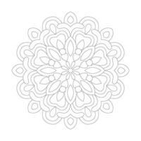 Mandala einfach Design Blumen- Färbung Buch Seite Vektor Datei