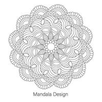 drehen Erwachsene Mandala Design Färbung Buch Seite Vektor Datei