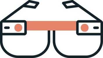 smart glasögon vektor ikon