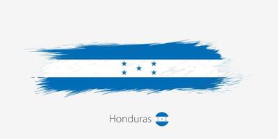 Flagge von Honduras, Grunge abstrakt Bürste Schlaganfall auf grau Hintergrund. vektor