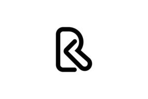 brev k r logotyp design mall vektor