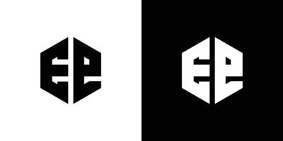 brev fe polygon minimal logotyp design vektor
