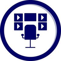 Überwachung Zimmer Vektor Symbol