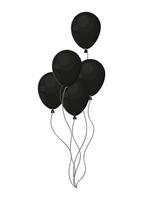 schwarze Luftballons-Design vektor