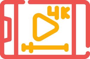 Video-Streaming kreatives Icon-Design vektor