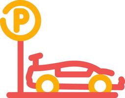 Parkplatz Bereich kreativ Symbol Design vektor