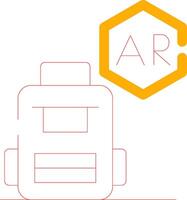 ar Rucksack kreativ Symbol Design vektor