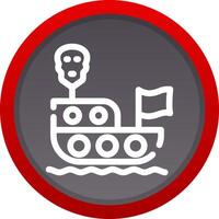 Piratenschiff kreatives Icon-Design vektor