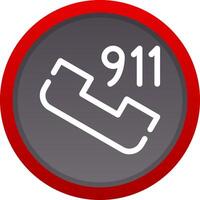 ring upp 911 kreativ ikon design vektor