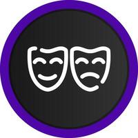 Theatermasken kreatives Icon-Design vektor