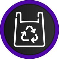 Recycling-Plastiktüte kreatives Icon-Design vektor