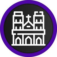 Notre Dame kreatives Icon-Design vektor